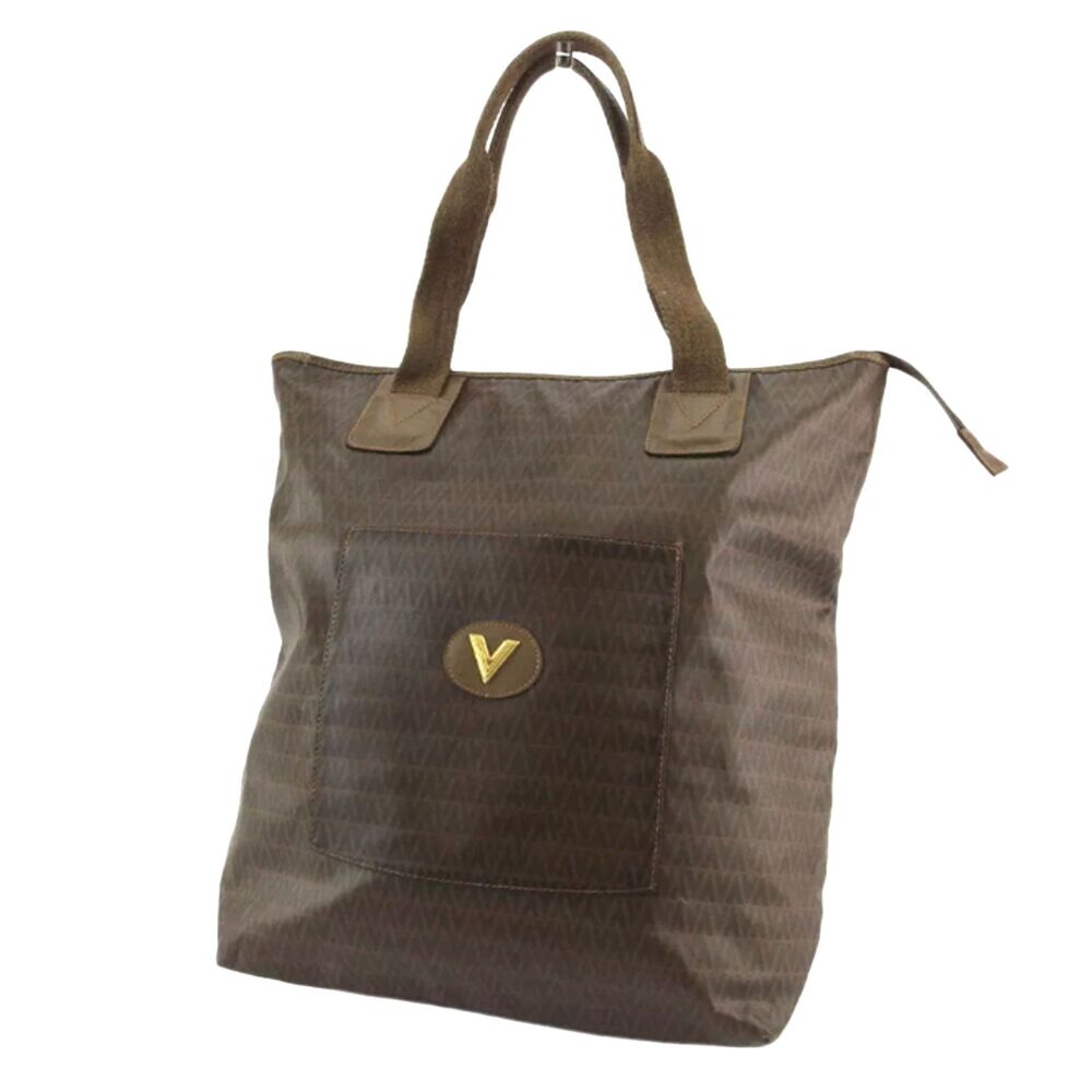 Valentino V Logo Tote Bag - EUC